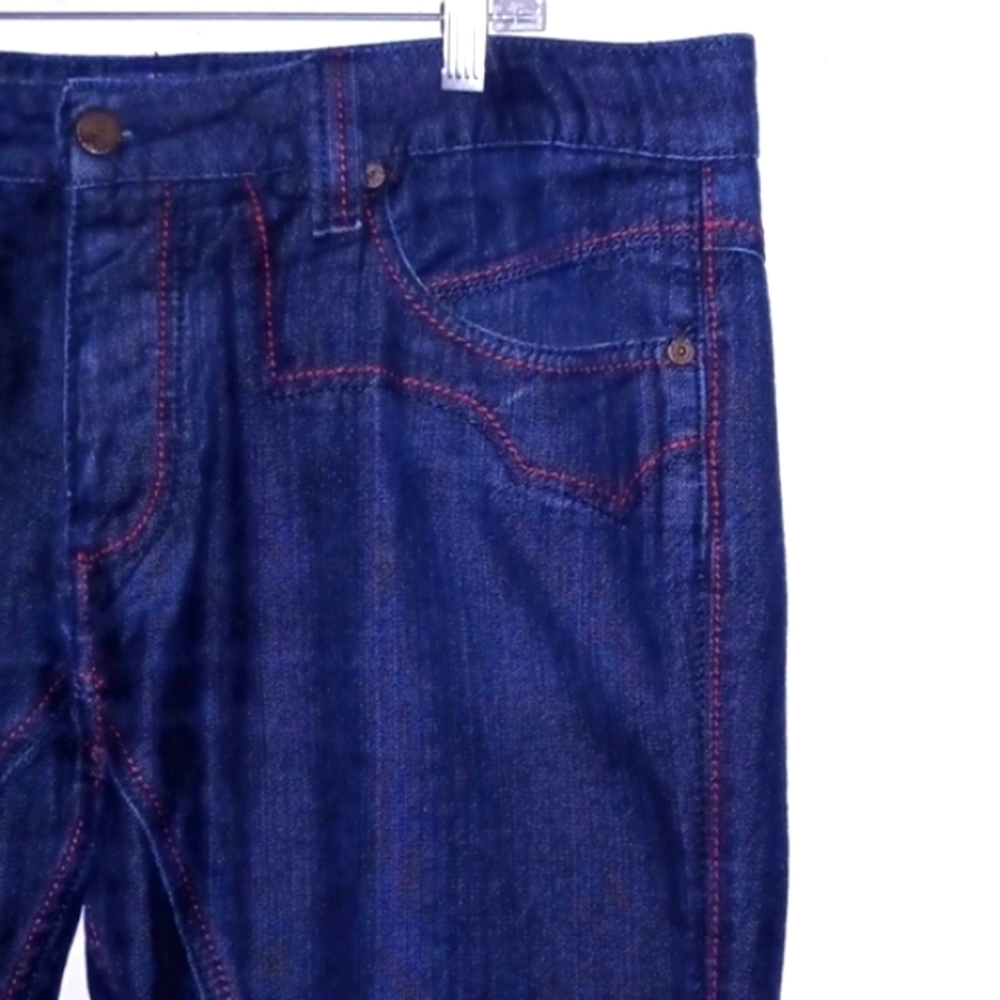 Antik DENIM Men's Blue Button-fly, Flare Leg Jeans, 36W / 33L - Picture 10 of 11